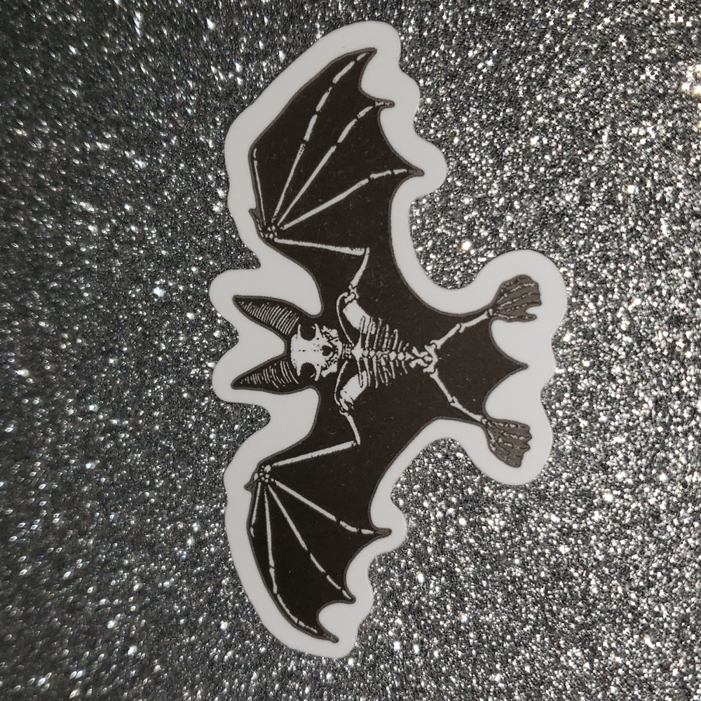 ART Gothic WATERPOOF Sticker Skeleton  Bat